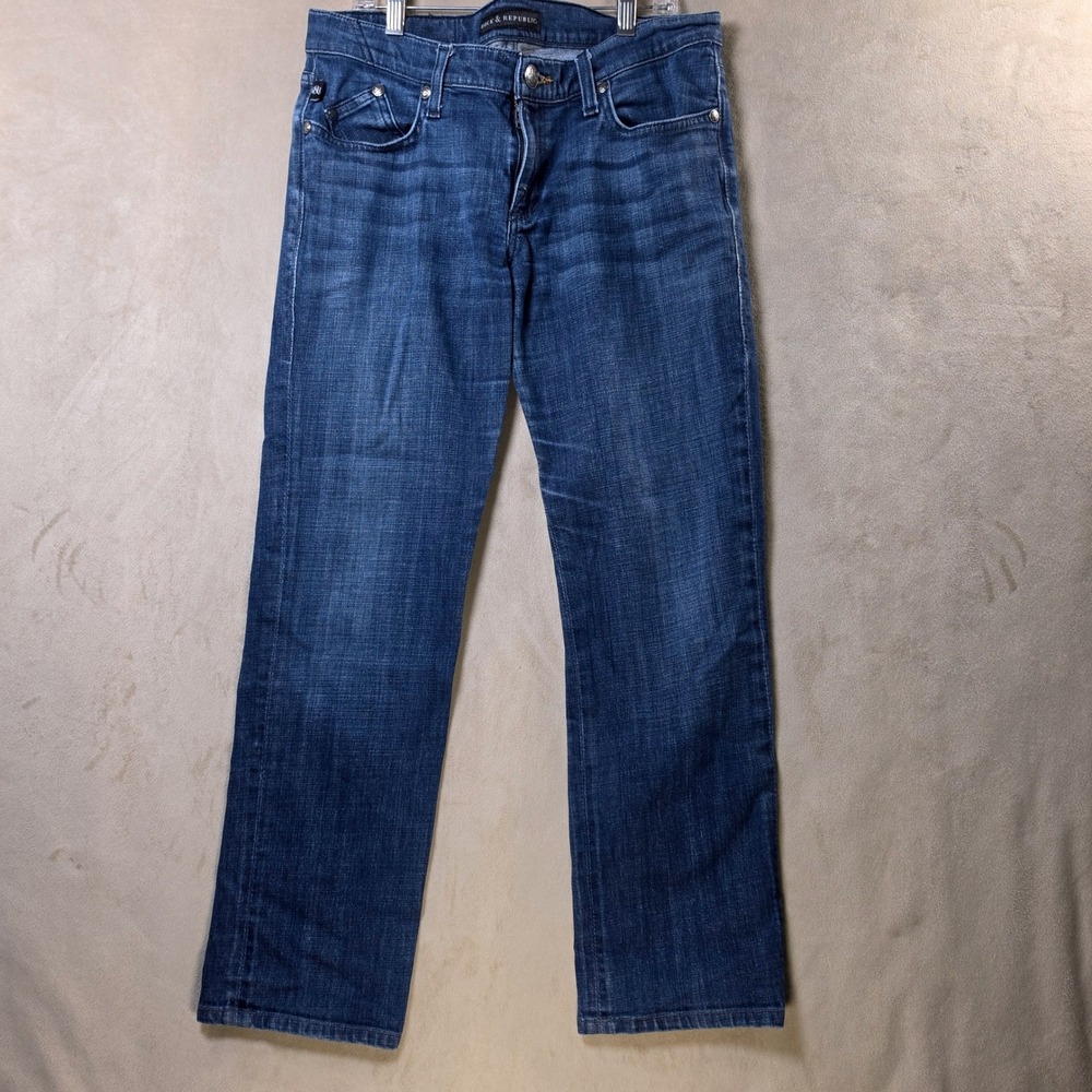 Rock & Republic Womens Kassandra Bootcut Jeans  Embroidered Logo Size 30x29